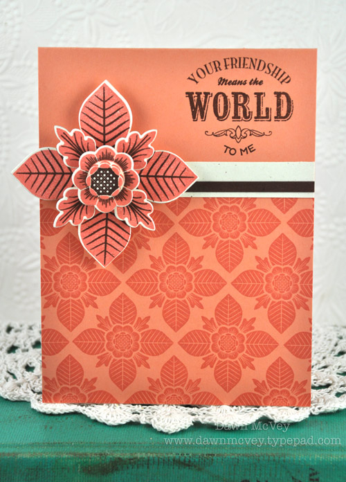 Paper: rustic cream, dark chocolate, melon berry<br />
Stamps: Lovely Layers, We Go Together<br...