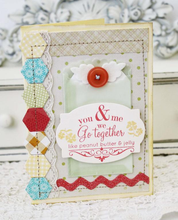 Papertrey Ink Supplies Used:<br />
Stamps:<br />
Happy Hexagons, We Go Together<br />...