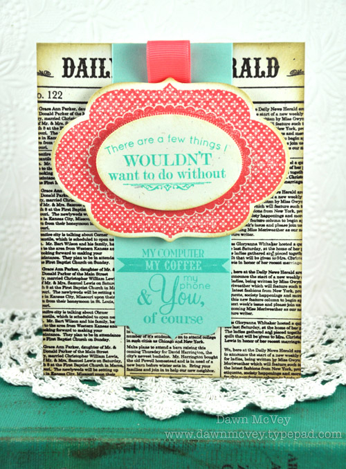 Paper: rustic cream, aqua mist<br />
Stamps: We Go Together, Mat Stack 5 Collection, Background...