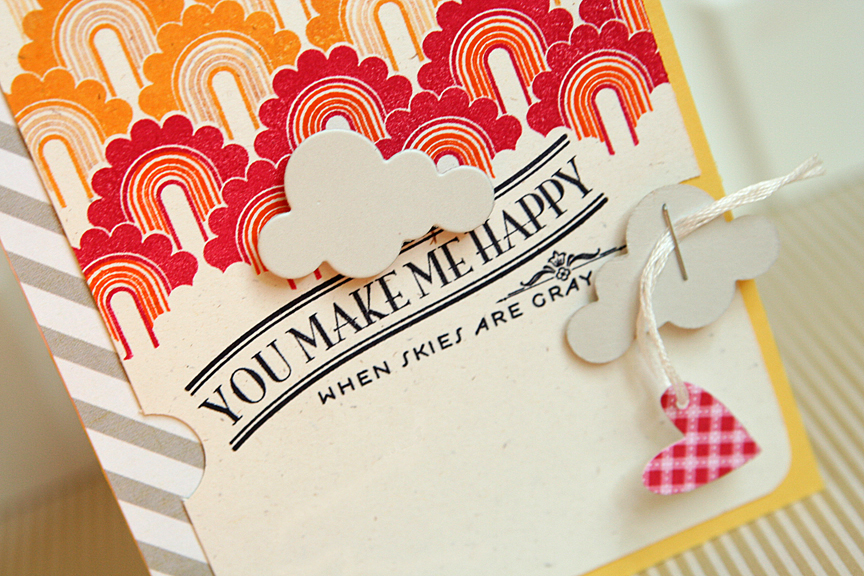 STAMPS: Background Basics: Rainbows, We Go Together (sentiment)<br />
INK: Pure Poppy, Orange...