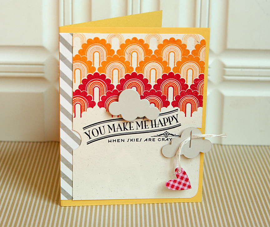 STAMPS: Background Basics: Rainbows, We Go Together (sentiment)<br />
INK: Pure Poppy, Orange...