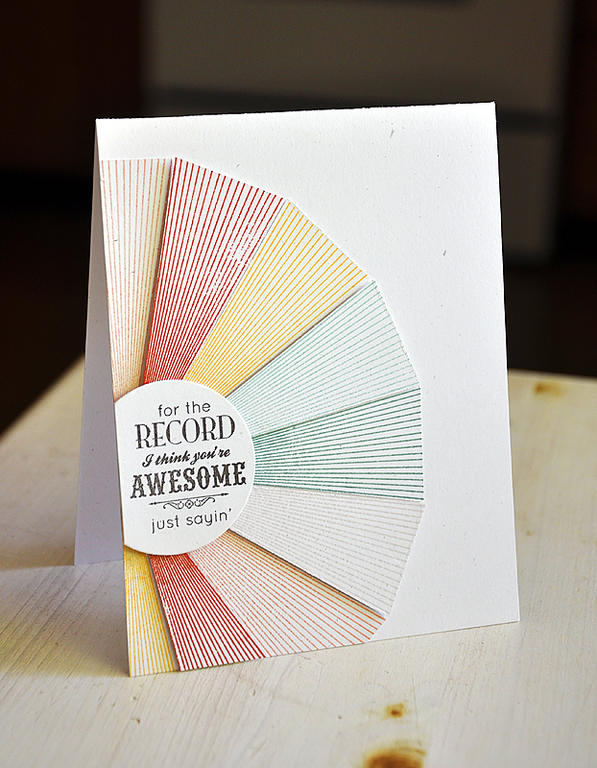 Stamps:  Hello Sunshine &amp; We Go Together<br />
Ink:  Summer Sunrise, Terracotta Tile, Melon...