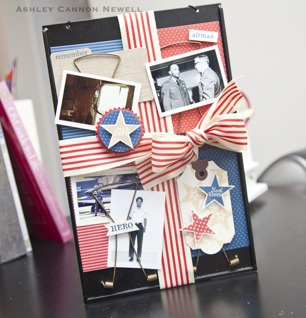 Supplies<br />
<br />
Stamps: Military Stars, Military Hero, Journaling Lines, Background...