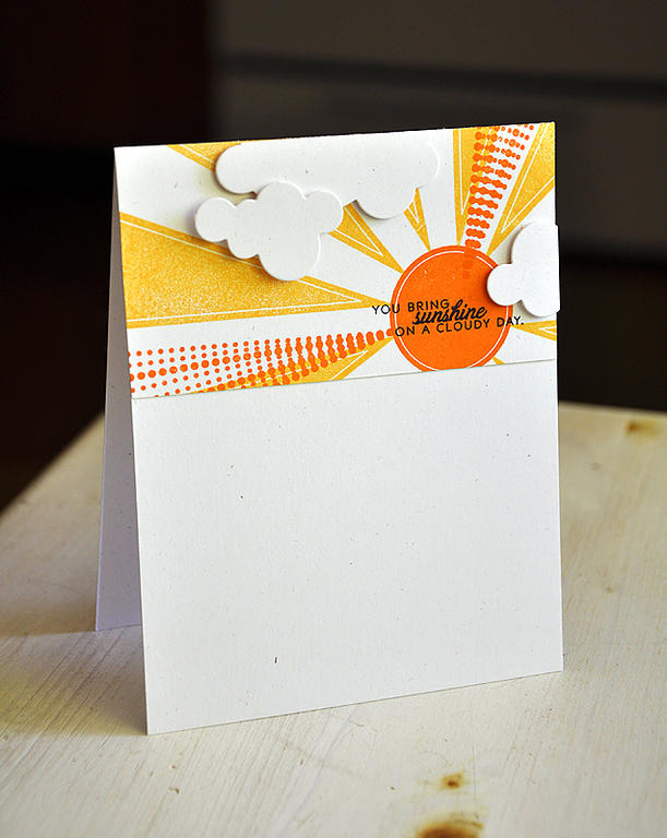 Stamps:  Hello Sunshine<br />
Ink:  Orange Zest, Summer Sunrise &amp; True Black<br />...