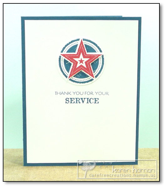 Supplies<br />
All supplies Papertrey Ink unless otherwise noted.<br />
Stamps: Military...