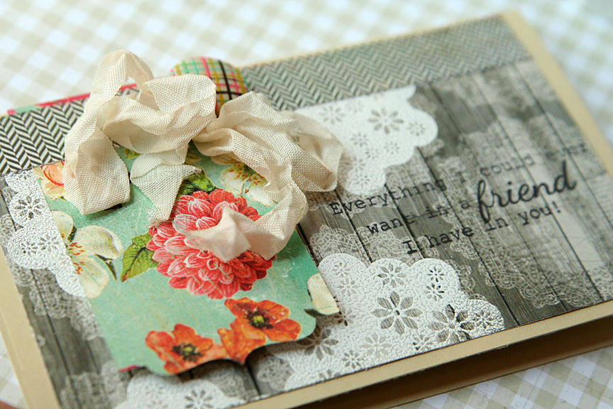 STAMPS: Floral Foliage<br />
INK: True Black, Fresh Snow<br />
PAPER: Crate Paper, My...