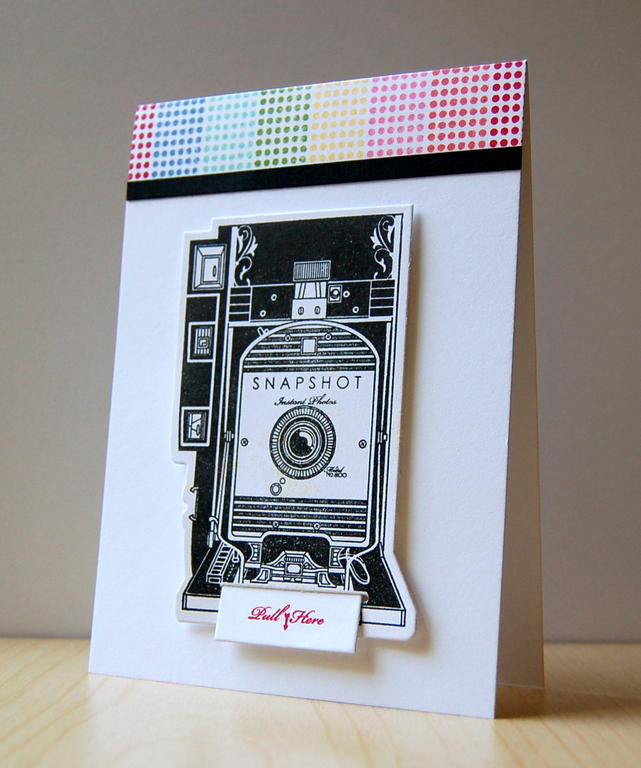 Cardstock: white, black<br />
Stamps: Shutterbug Special, Background Basics: Circles<br />...