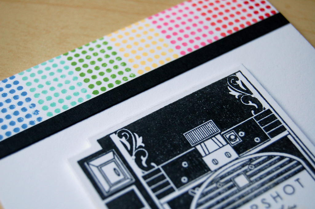 Cardstock: white, black<br />
Stamps: Shutterbug Special, Background Basics: Circles<br />...
