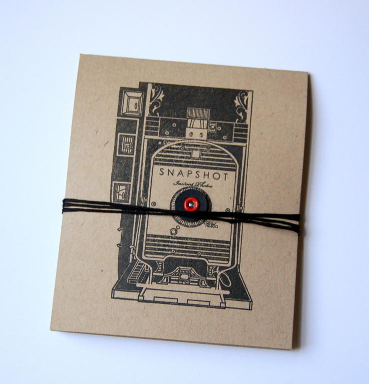 Cardstock: kraft, black, white<br />
Stamps: Shutterbug Special<br />
Ink: black, pure...
