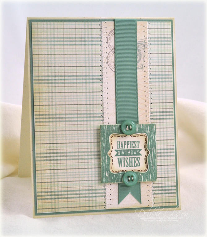 Stamps: Framed Out #6<br />
Cardstock: Rustic Cream, Ocean Tides<br />
Ink: Ocean Tides, Dark...