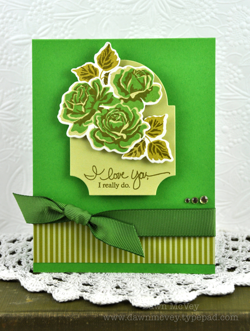 Paper: rustic cream, spring moss, new leaf, simply chartreuse pattern pack<br />
Stamps:...