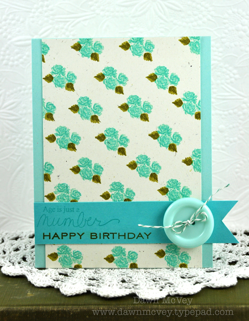 Paper: rustic cream, aqua mist, hawaiian shores<br />
Stamps: The Sweet Life, Signature...