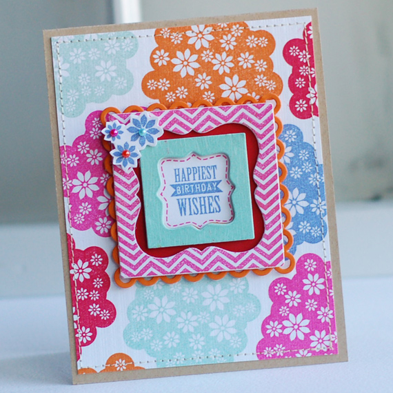Stamps:  Floral Foliage, Framed Out #6<br />
Ink:  Aqua mist, Canyon Clay, Raspberry Fizz,...