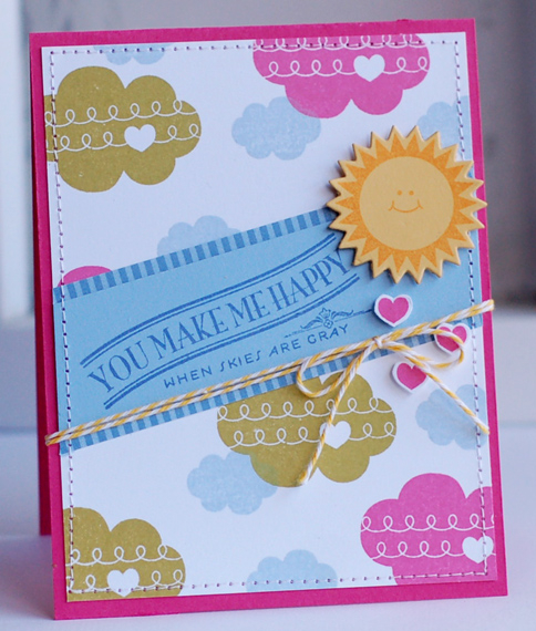 stamps: heart-2-heart #6, we go together<br />
ink: spring rain, simply chartreuse, raspberry...