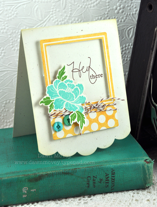 Paper: rustic cream<br />
Stamps: Fabulous Frames, Signature Greetings II, Pretty Peonies<br />...