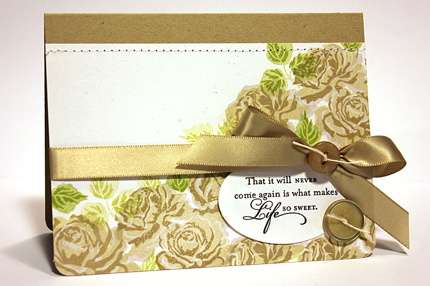 finished size: 5 1/2&quot; x 4 1/4&quot;<br />
<br />
stamps: The Sweet Life<br />
<br />...