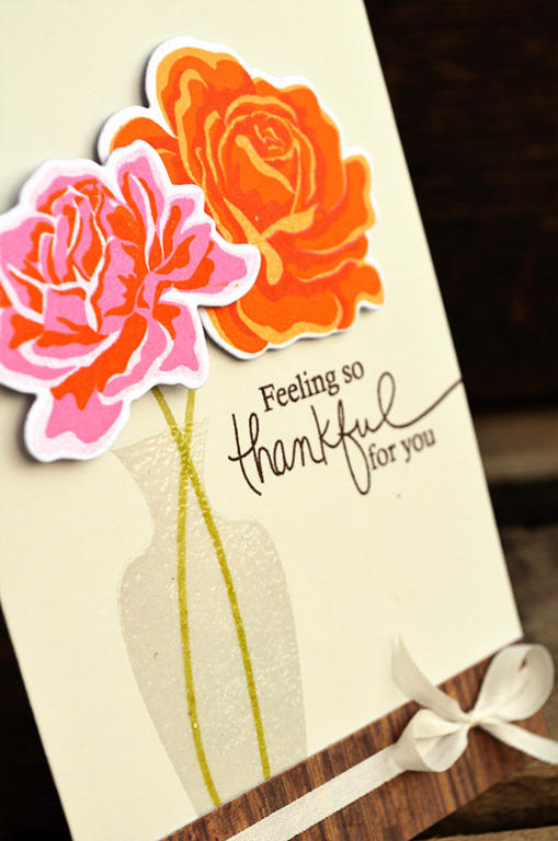 {So Thankful} card<br />
<br />
Stamps - Mega Gracious Vases, The Sweet Life, Daydreamer<br />...