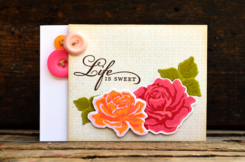 {Life is Sweet} card<br />
<br />
Stamps - The Sweet Life<br />
CS - White, Simply...