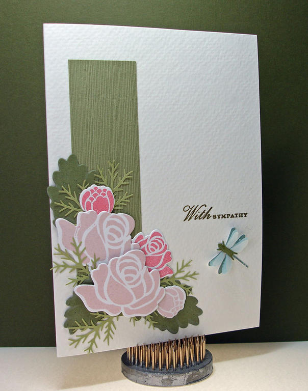 Rosie Posie Sympathy was created with Rosie Posie stamps and dies. Inks are Spring Moss, Sweet...