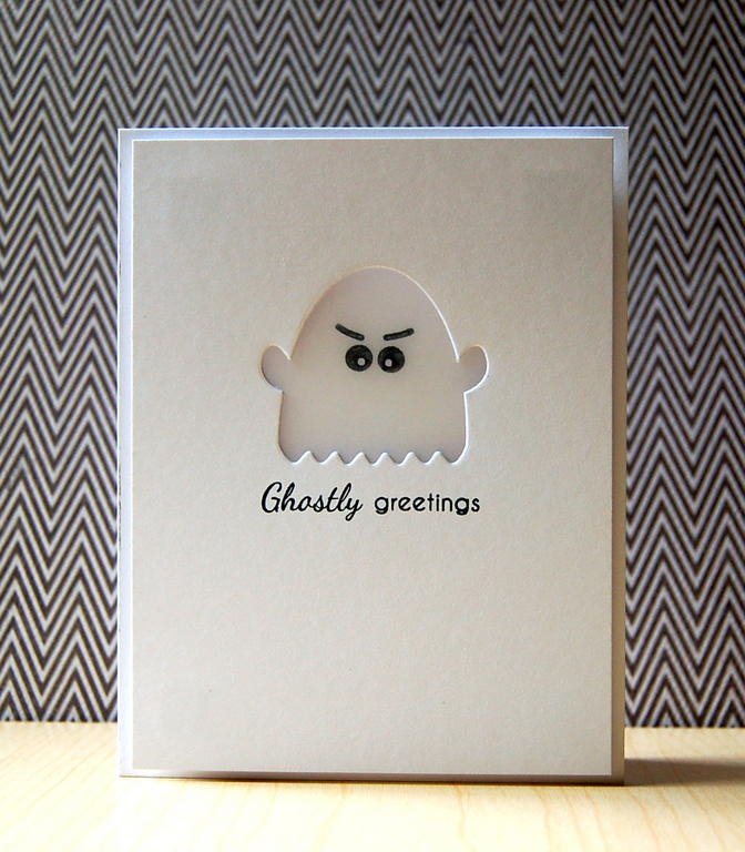 Cardstock: white<br />
Stamps: Happy Haunting<br />
Ink: true black<br />
Die: Happy...