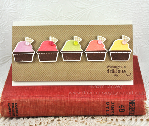 Paper: rustic cream, kraft<br />
Stamps: Foodie Fun, Background Basics: Herringbone<br />
Ink:...