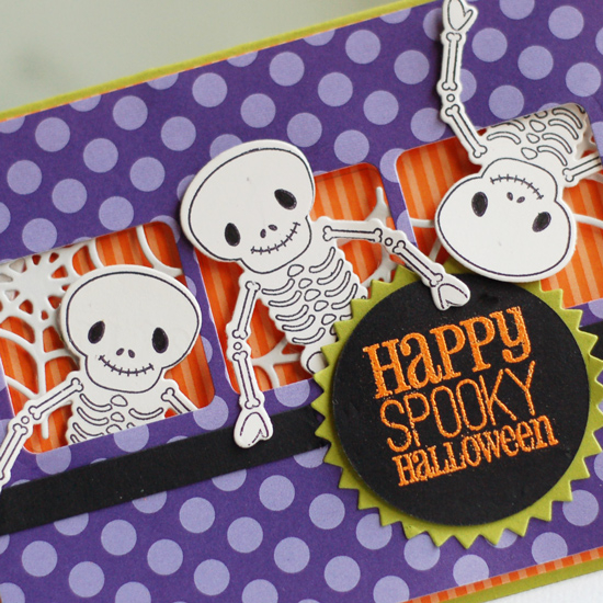 Stamps:  Mr. Bones<br />
Ink:  True Black, Verasmark<br />
Cardstock:  Simply Chartreuse, True...