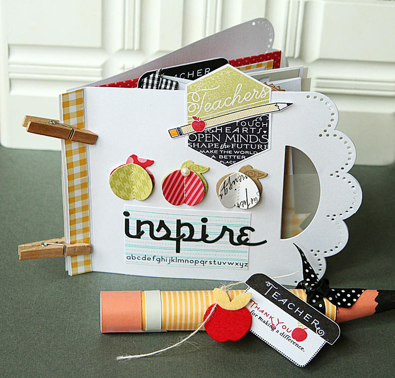 I made a little book with vellum pockets inside and tucked handmade cards inside the pockets to...