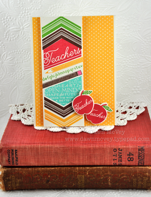 Paper: rustic cream, summer sunrise pattern pack<br />
Stamps: Teach &amp; Inspire<br />
Ink:...