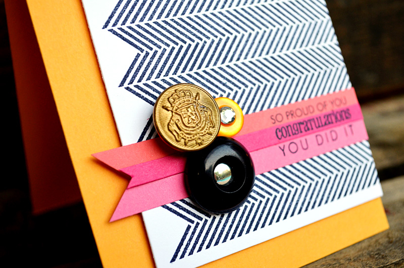 {Proud of You} card<br />
Stamps - Framed Out #7, Background Basics: Herringbone<br />
CS -...