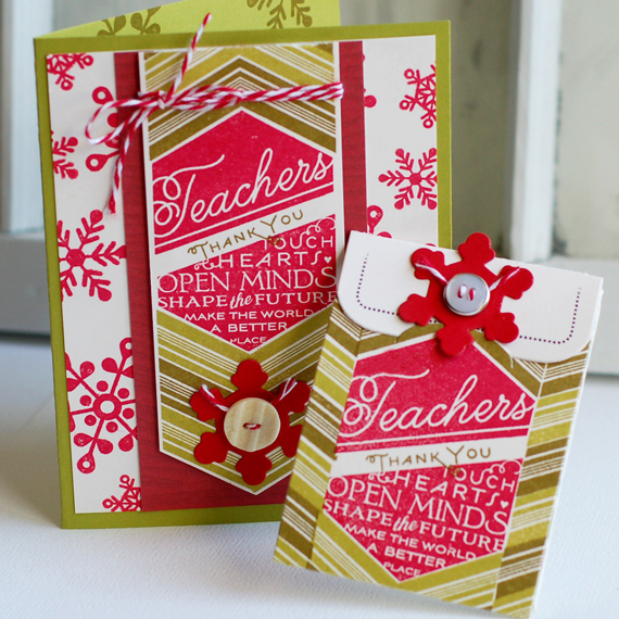 Stamps:  Teach &amp; Inspire, Peace Be Still<br />
Ink:  Pure Poppy, Ripe Avocado, Simply...