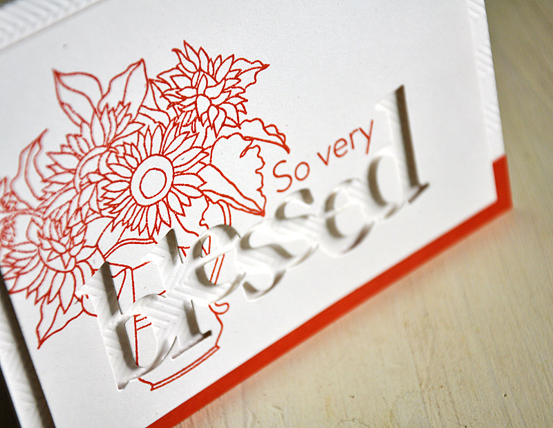 Stamps: Sunflower Bouquet &amp; Counting My Blessings<br />
Ink: Terracotta Tile<br />...