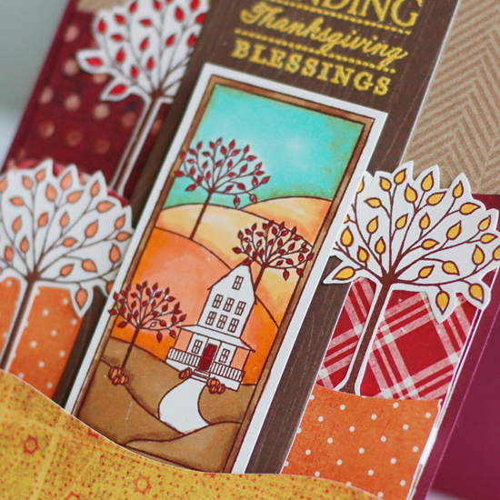 Stamps:  Autumn Hills, BB: Herringbone<br />
Ink:  Classic Kraft, Dark Chocolate, Versamark<br...