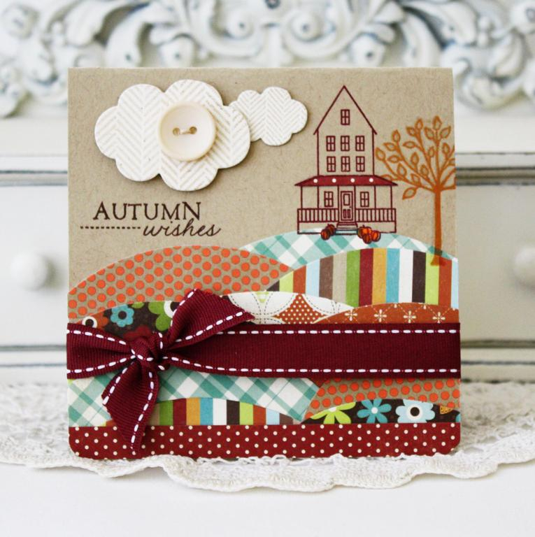 Supplies Used:<br />
Stamps:<br />
Autumn Hills, Background Basics:  Herringbone<br />
<br />...