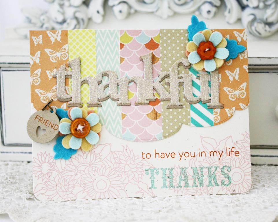 Papertrey Ink Supplies Used:<br />
Stamps:<br />
Counting My Blessings, Sunflower Bouquet, and...