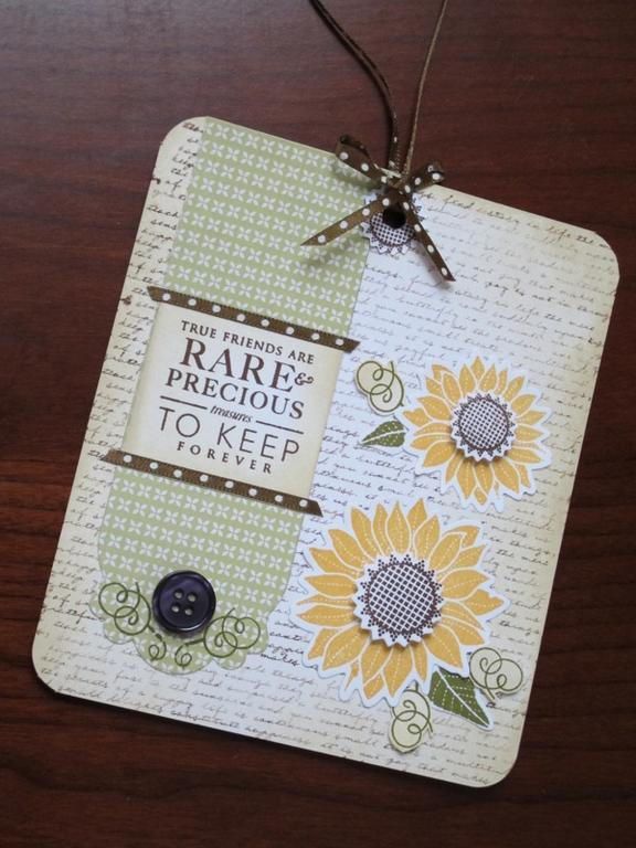 Stamps: Simple Sunflower, Half &amp; Half, Background Basics Text Style<br />
Dies: Simple...