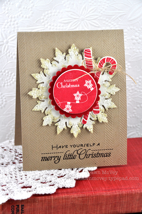 Paper: rustic cream, kraft, pure poppy<br />
Stamps: Think Big Favorites #20, Holiday Lights,...