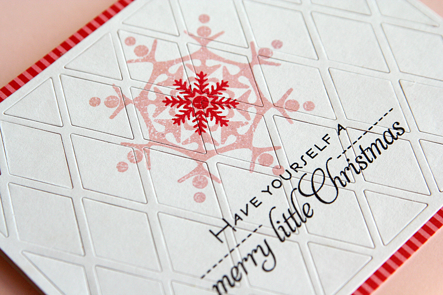 STAMPS: Snowflake Medley, Think Big Favorites #20<br />
INK: Pure Poppy, Sweet Blush, True...
