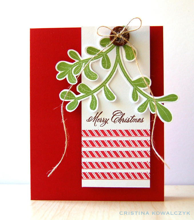 Cardstock: pure poppy, white<br />
Stamps: Santa Stationery, Mistletoe &amp; Holly<br />
Ink:...