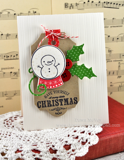 Paper: vintage cream, kraft, pure poppy &amp; new leaf pattern packs<br />
Stamps: Winter Snow...