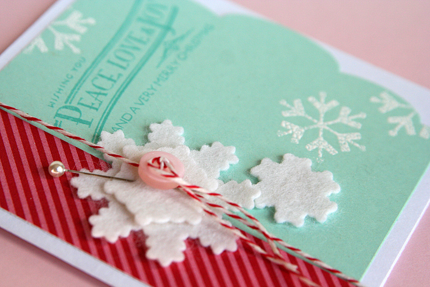 STAMPS: Happiest of Holidays, Snowflake Medley<br />
INK: Hawaiian Shores, Fresh Snow ink<br />...