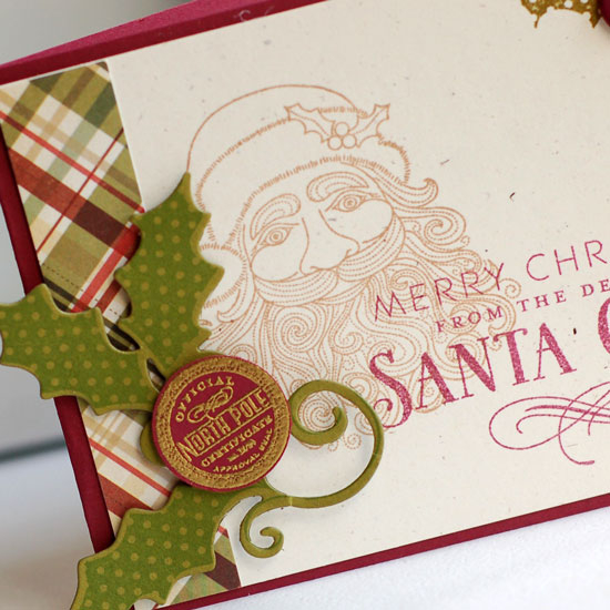 Stamps:  Santa Stationery, Stylish Sentiments: Holiday, Holiday Button Bits<br />
Ink:  Classic...