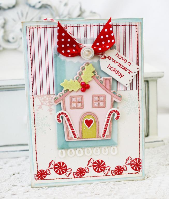 Papertrey Ink Supplies Used:<br />
Stamps:<br />
Gingerbread Lane, Snowflake Medley<br />...