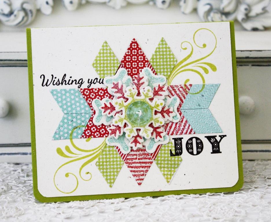 Papertrey Ink Supplies Used:<br />
Stamps:<br />
Happy Harlequin, Snowflake Medley, Peace,...