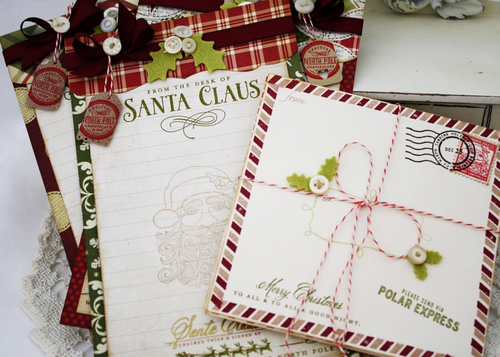 From the Desk of Santa Claus Letterhead and Envelopes<br />
<br />
Stamps:<br />
Santa...