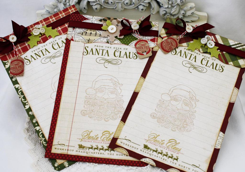 From the Desk of Santa Claus Letterhead and Envelopes<br />
<br />
Stamps:<br />
Santa...