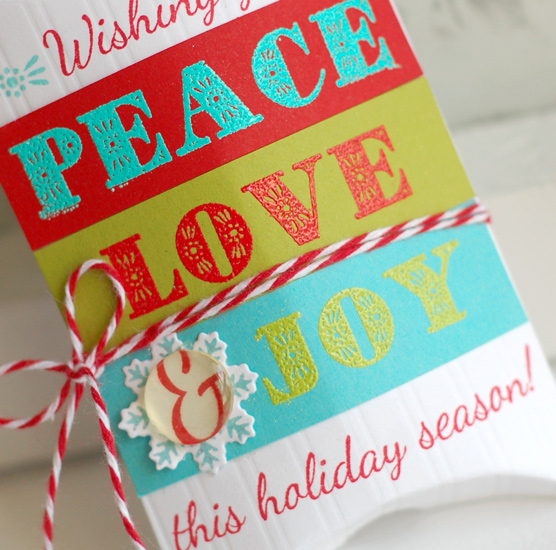 Stamps:  Peace, Love &amp; Joy, Snowflake Medley<br />
Ink:  Pure Poppy, Hawaiian Shores,...