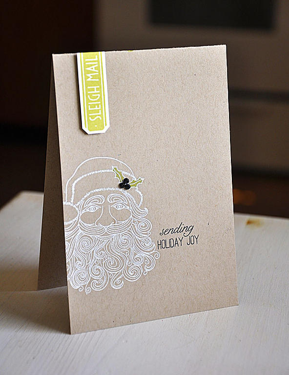 Stamps: Santa Stationery &amp; Framed Out #8<br />
Ink: Limeade Ice, Fresh Snow &amp; Jenni...