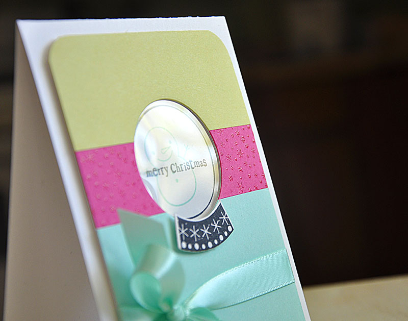 Stamps: Winter Snow Globe<br />
Ink: Versamark, Jenny Bowlin &amp; Aqua Mist<br />
Cardstock:...