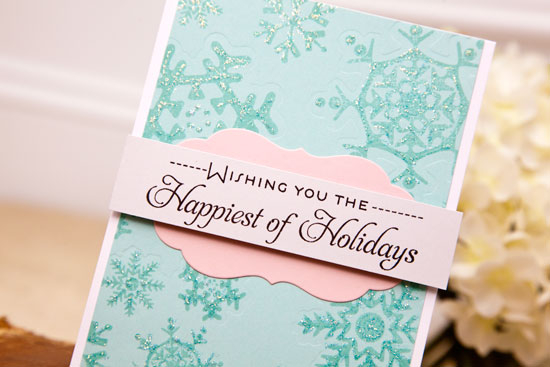 Supplies<br />
<br />
Stamps: Snowflake Medley, Think Big Favorites #20<br />
Ink: Aqua Mist,...
