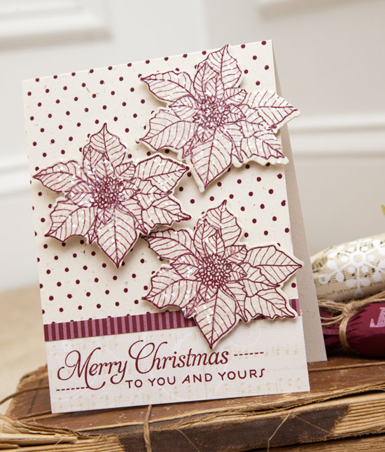Supplies<br />
<br />
Stamps: Year of Flowers: Poinsettia, Polka Dot Basics, Think Big...